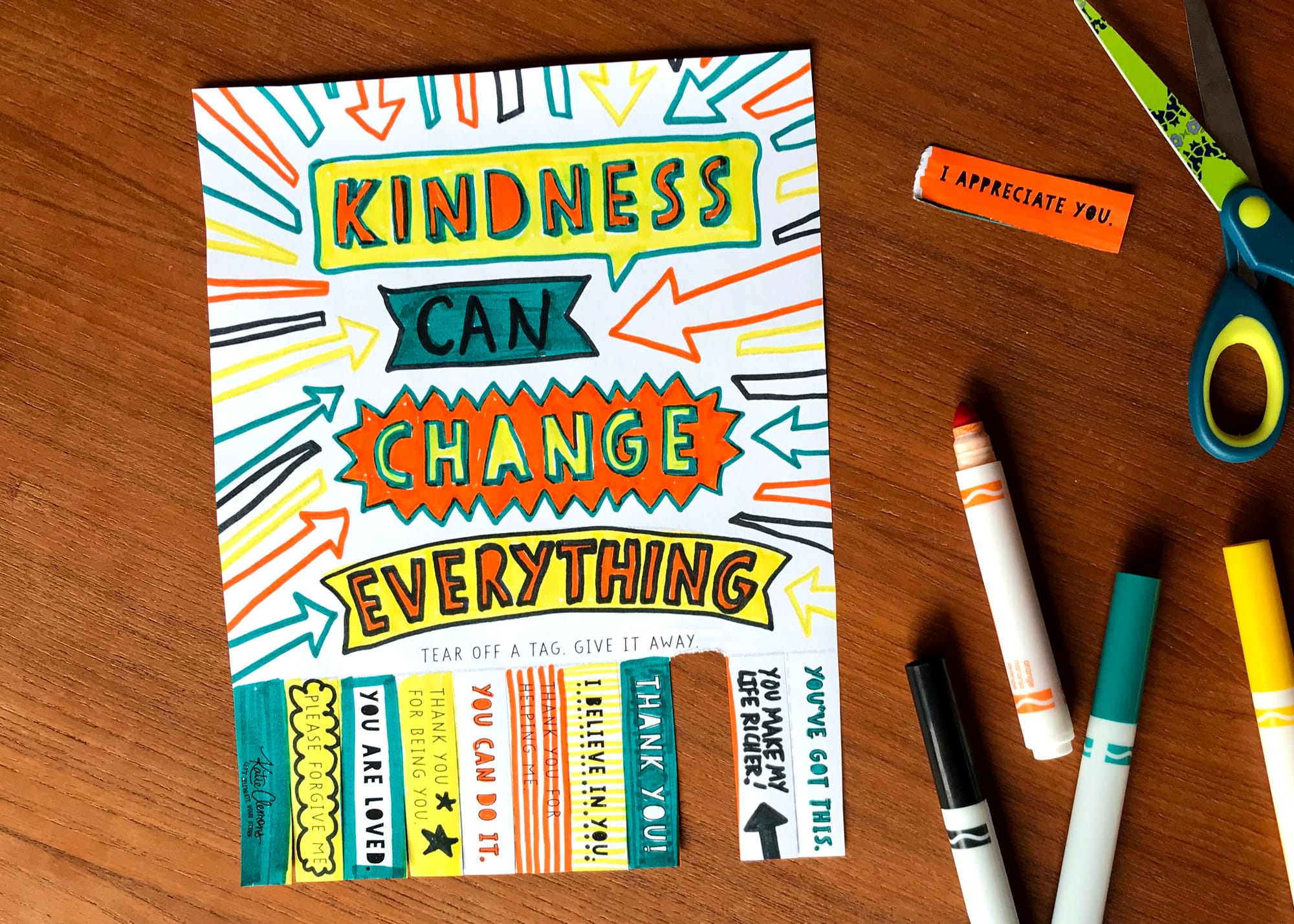 Colored kindness poster
